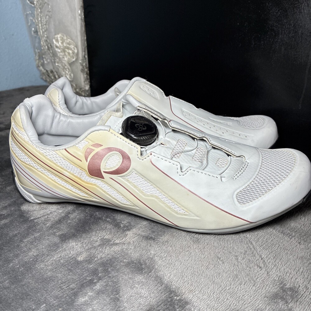 Pearl Izumi Race v5 Road Carbon Boa Cycling Shoes White Rose Pink Womens Sz EU40
